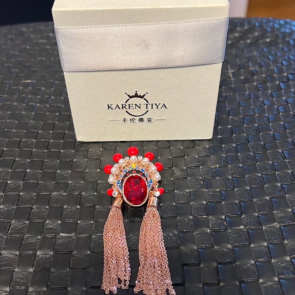 Karen Tiya Multi Color Rose Decorative Women’s Pin